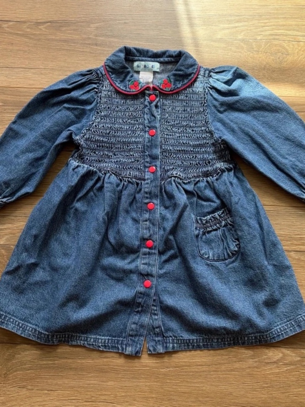 Vintage Gymboree Girls Small Denim Dress
